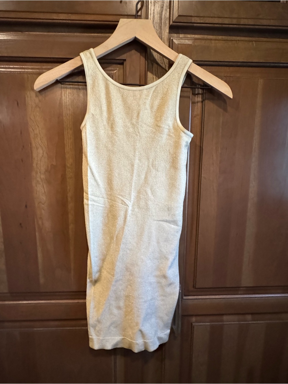 Free People Cream with Sparkle Tank Dress